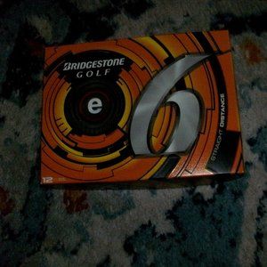 NWT BOX SET Bridgestone E6 White Golf Balls Straight Distance includes 9 Balls